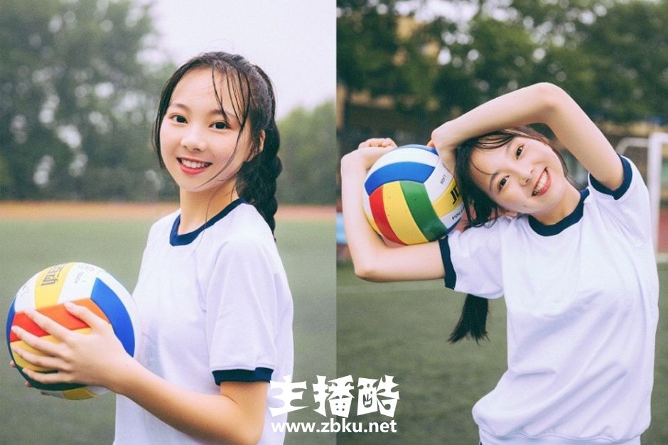 体育型美女高扎麻花辫挤眉弄眼肢体灵活操场运动图片