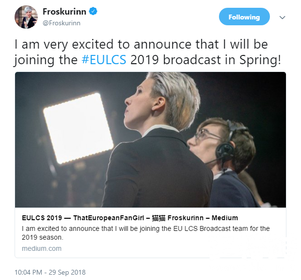 英文解说Froskurinn猫猫明年将离开LPL 加入EU LCS