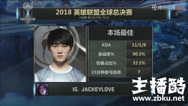 JKL卡莎输出爆表斩获四杀 IG兵不血刃力斩FNC终获胜
